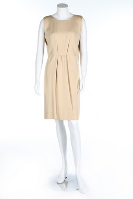 A Balenciaga couture ivory silk crêpe cocktail dress, mid 1960s, unlabelled,