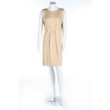 A Balenciaga couture ivory silk crêpe cocktail dress, mid 1960s, unlabelled,