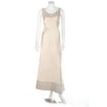 A Jacques Heim couture ivory slubbed silk bridal/debutante gown, early 1960s,