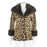A jaguar fur jacket, 1950s, panthera onca, labelled 'S.