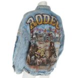 An Alamo Designs customised 'Rodeo' denim jacket, 1988, labelled and signed with date,