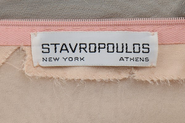 A Stavropoulos couture oyster chiffon kaftan, late 1960s-early 1970s, labelled, - Image 5 of 5