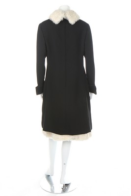 A Sorelle Fontana black wool and Persian lamb ensemble, late 1960s, labelled, - Image 3 of 7