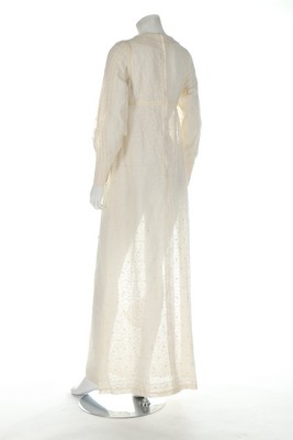 A Thea Porter embroidered white muslin dress, mid 1970s, labelled Thea Porter, London, - Image 3 of 8