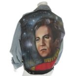 An Alamo Designs 'Captain Kirk' customised Gap denim jacket, circa 1988, indistinctly signed,