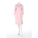 A Courrèges couture pink cotton coat, 1970s, Courreges Prototypes label,