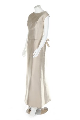 A Marc Bohan for Christian Dior haute couture dove-grey gazar evening gown, Spring-Summer 1961, - Image 2 of 6