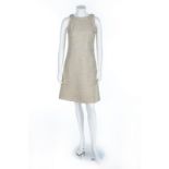 A Courrèges couture grey panelled wool dress, circa 1970, Paris labelled and numbered 71983 and A,