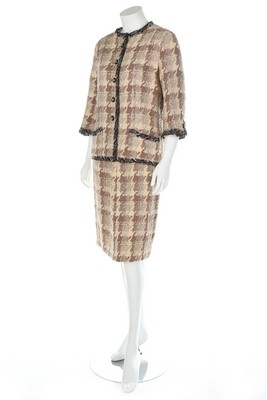 A Chanel couture checked wool suit, 1969, labelled and numbered 36641, - Image 2 of 8