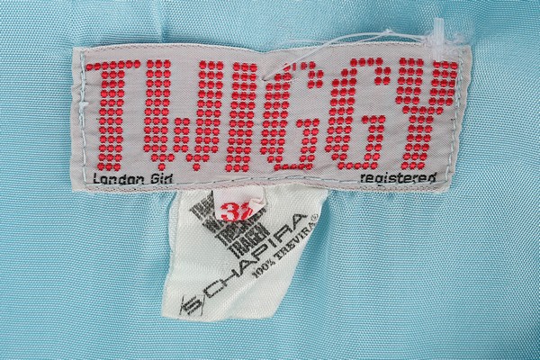 A Twiggy boutique duck-egg blue synthetic mini dress, 1967-1970, labelled, - Image 7 of 7