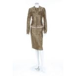 A Christian Dior boutique gold 50s inspired ensemble, circa 2003, labelled,