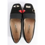 A pair of Tokio Kumagaï black suede 'Wink' pumps, circa 1984, labelled and size 37,