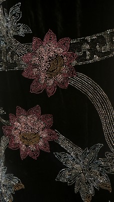 An Adair beaded black velvet evening gown, mid 1920s, with Paris-New York label, - Image 6 of 8