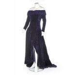 Princess Diana's Bruce Oldfield crushed purple velvet evening gown,