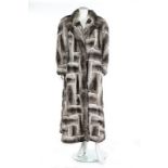 A Leon Vissot haute fourrure full-length chinchilla coat, late 1980s, Paris labelled,