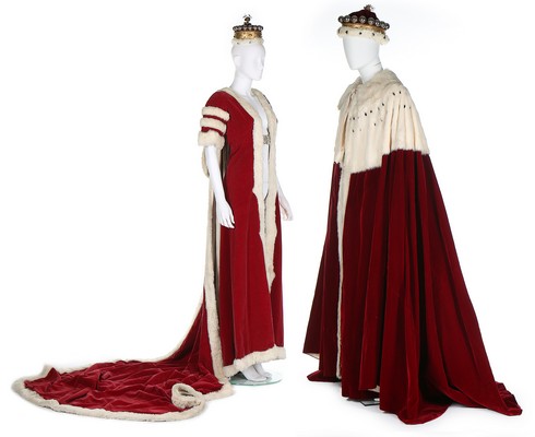 Coronation robes for a Viscount and Viscountess, first half 20th century,