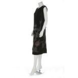An Adair beaded black velvet evening gown, mid 1920s, with Paris-New York label,