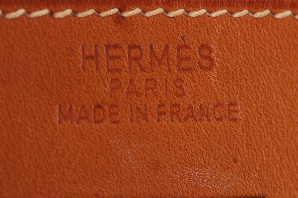 An Hermès Haut à Courroies overnight bag, 1990, blind stamp T, of canvas and tan leather, - Image 5 of 8