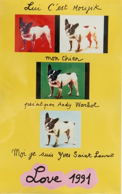 A collection of framed and mounted Yves Saint Laurent 'Love' cards, 1970-1999, - Image 4 of 5