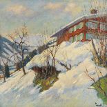 Edward Cucuel 1875 San Francisco - 1954 Pasadena Herrlicher Wintertag. Um 1920er Jahre. Öl auf