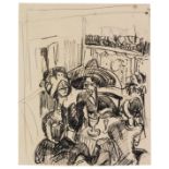 Ernst Ludwig Kirchner 1880 Aschaffenburg - 1938 Davos Unterhaltung im Café. Ca. 1915.