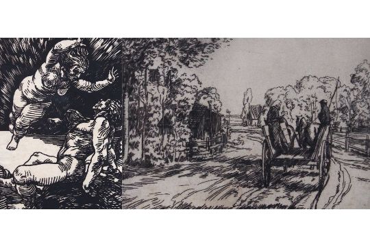 Lot Radierungen aus dem 20.Jahrhundert 1. "Ohne Titel", Peter Trumm (1888-1966 München),