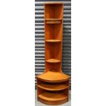 Teak corner shelf unit