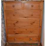 Pine chest of 6 drawers