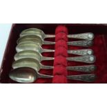 Silver set of 6 tea spoons