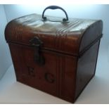 Tin miniature trunk 9.5'h x 10' x 9'