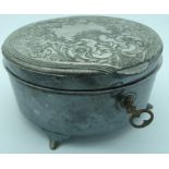 Derby silver Company etched trinket box USA