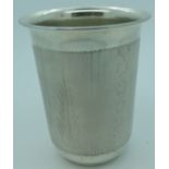 Continental silver beaker