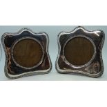 Pair of plated photograph frames