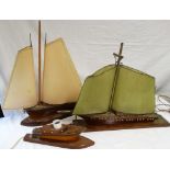 3 Deco Ship table lamps