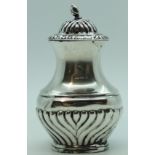 Silver pepperette with finial