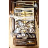 Box of plated cutlery