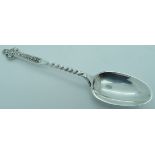 Silver tea spoon Celtic cross finial - marked T.S. Oban