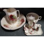 SCOTCH IVORY FLORAL 10 PCE WASH BOWL SET