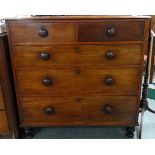 MAHOG CHEST OF 5 DRAWERS