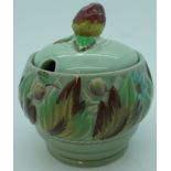 CLARICE CLIFF PRESERVE POT & LID AUTUMN LEAVES