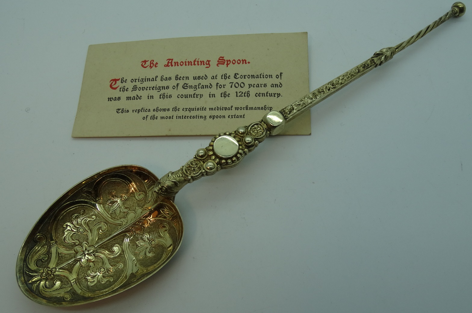 SILVER GILT REPLICA ANNOINTING SPOON