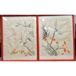 PR OF FRAMED ORIENTAL PAINTINGS ON SILK