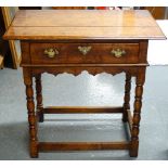 BELVEDERE REPRO OAK HALL TABLE WITH DRAWER