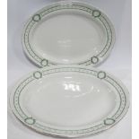 2 CRESENT MEAT PLATES