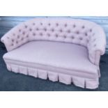 PINK BUTTON BACK SOFA