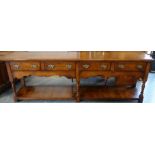 BELVEDERE REPRO OAK DRESSER BASE WITH POT BOARD