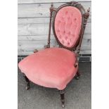 BUTTON BACK BOUDOIR CHAIR