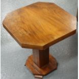 OCTAGONAL WALNUT COFFEE TABLE