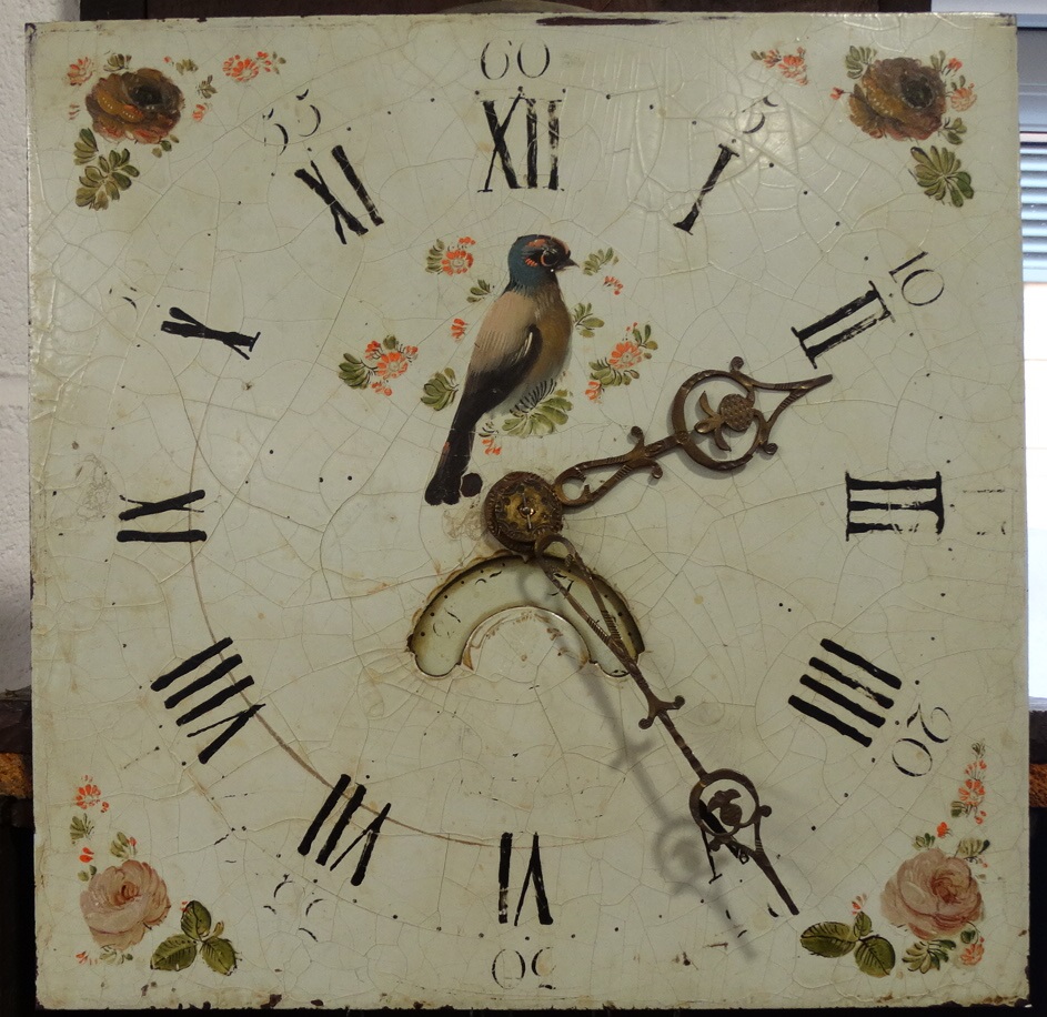 OAK CASED LONGCASE CLOCK WITH PAINTED FACE & SECONDS DIAL - Image 2 of 3