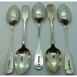 5 SILVER TEASPOONS MAKER TS